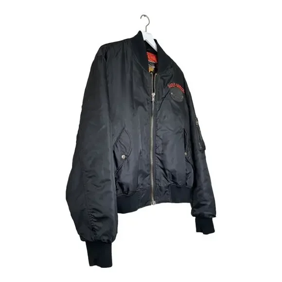 Harley Davidson Harley Owners Group HOG Black Bomber Jacket Live the Legend XXL